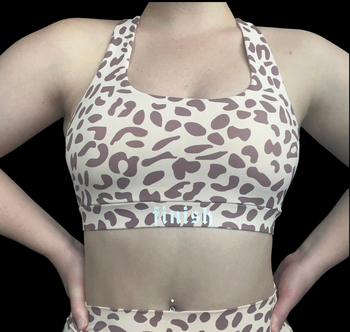 CHEETAH PRINT SPORTS BRA